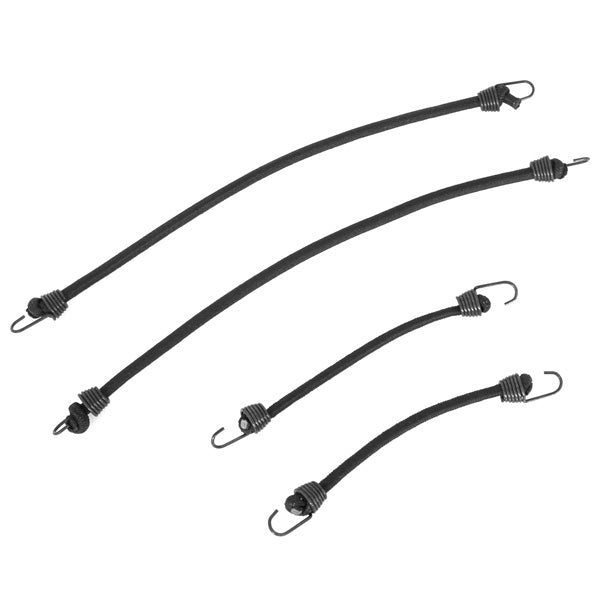Bungee Cords 2 lengths black (4pcs)