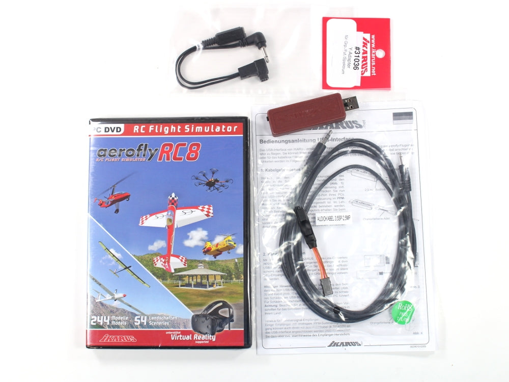 Ikarus Aerofly RC8 DVD - USB Interface and Single Line Converter (Windows)
