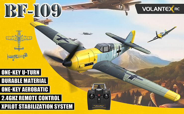 VOLANTEX MESSERSCHMITT BF109 4CH 400MM BRUSHED With GYRO EPP - Ready to Fly