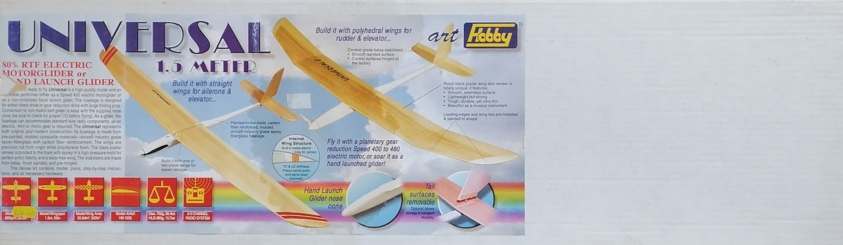 Art Hobby Universal 1.5mtr EP Slope Glider or electric