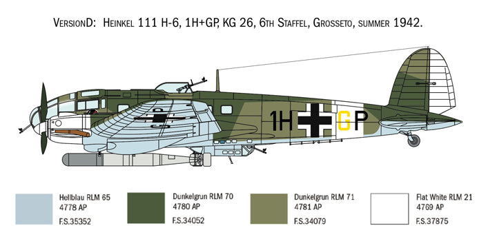 Italeri 1/72 Heinkel He 111H IT1436