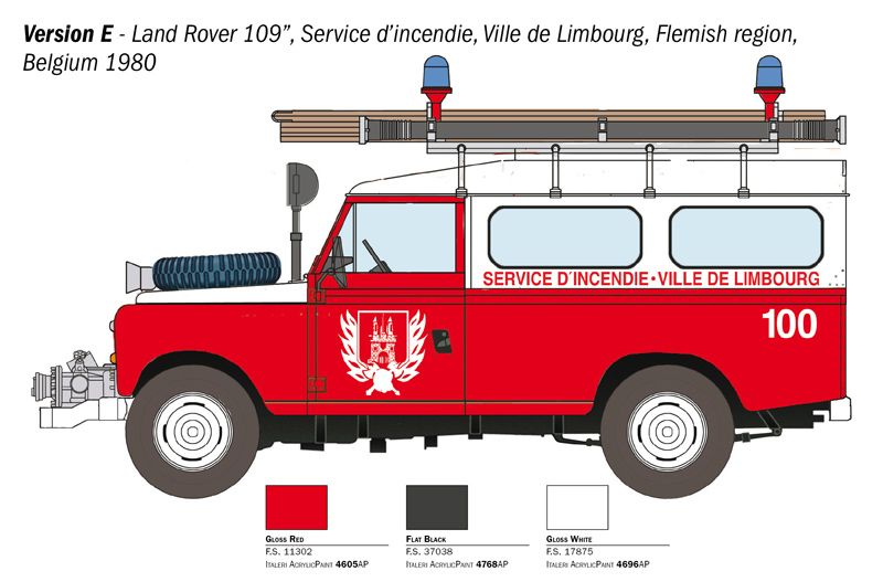 Italeri 1/24 Land Rover Fire Truck IT3660