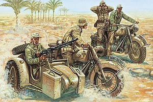 Italeri 1/72 WWII GERMAN MOTORCYCLES 6121