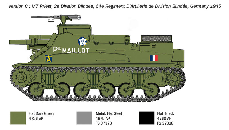 Italeri 1/35 M7 Priest Howitzer Motor Carriage IT6580