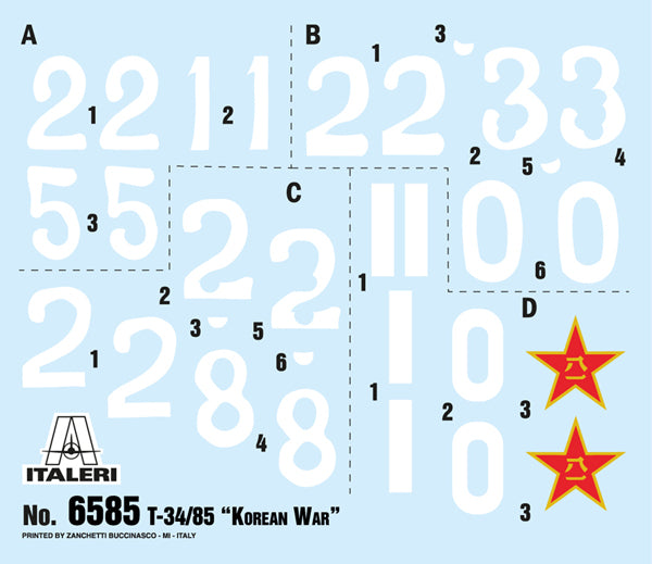 Italeri 1/35 T-34/85 Korean War Edition IT6585