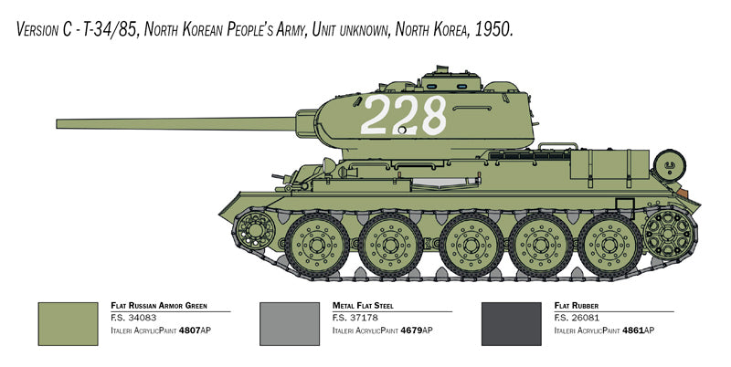 Italeri 1/35 T-34/85 Korean War Edition IT6585