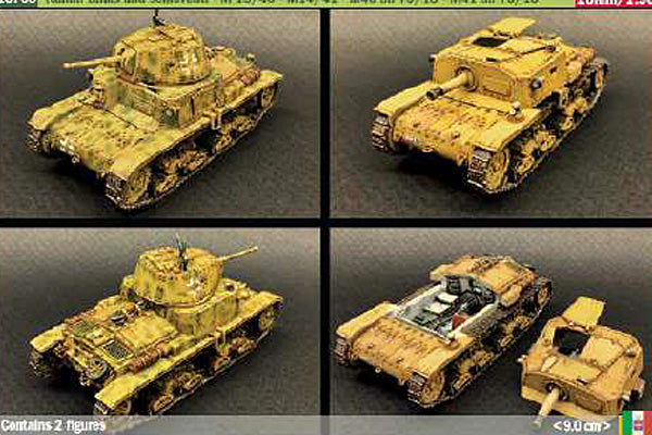Italeri 1/56 ITALIAN TANKS SEMOVENTI 15768