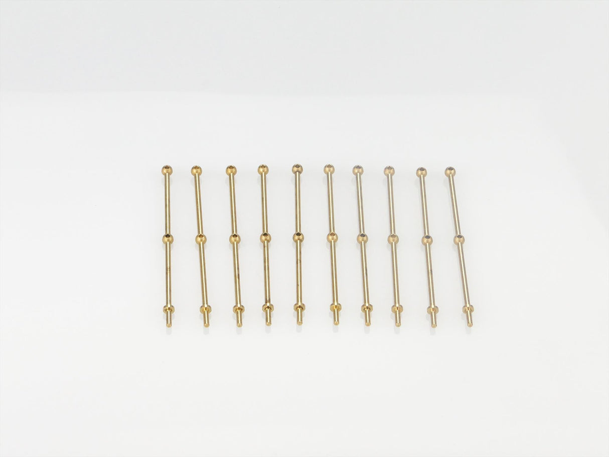 2 Hole Stanchion Brass 40mm - Pack of 10 (66240)