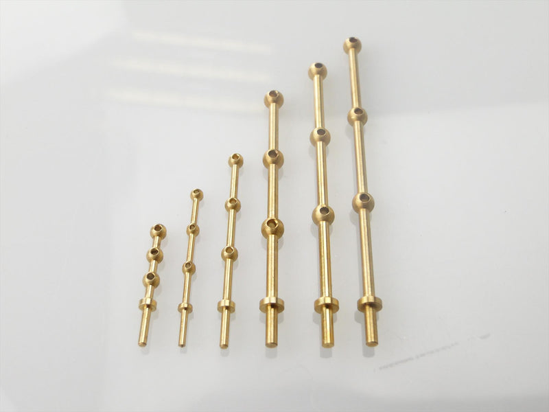 3 Hole Stanchion Brass 15mm - pack of 10