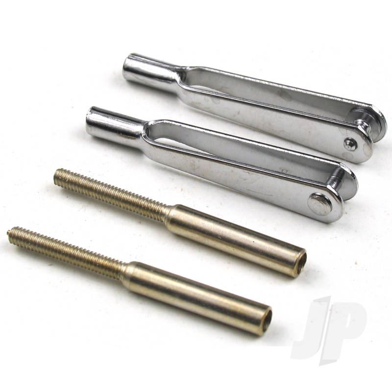 Chrome Metal M2 Clevis Quicklink & Threaded Coupler (2 pcs)