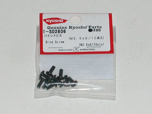 Kyosho BIND HEAD 2.6X6MM METALLIC SCREWS (10)
