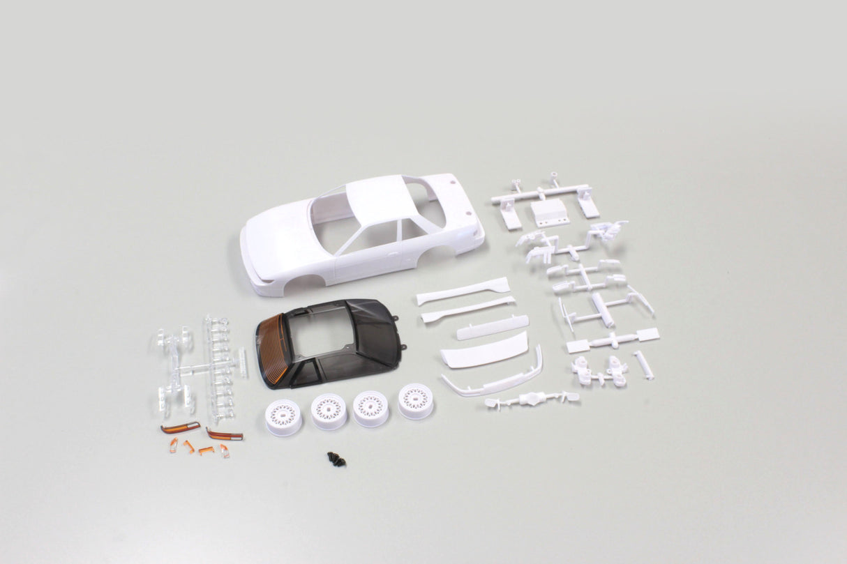 Kyosho BODY SHELL - NISSAN SILVIA S13 MINI-Z + RIMS (WHITE BODY)