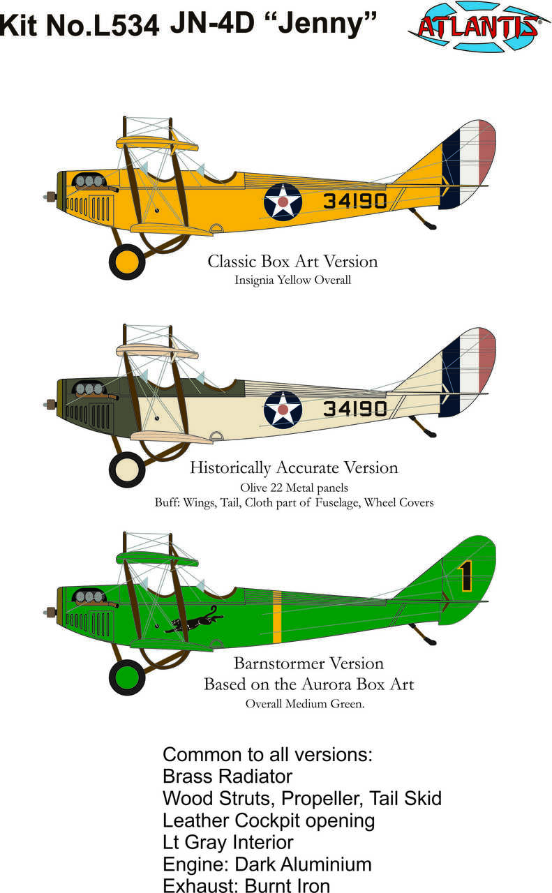 Atlantis 1/48 JN-4D Curtiss Jenny AMCL534