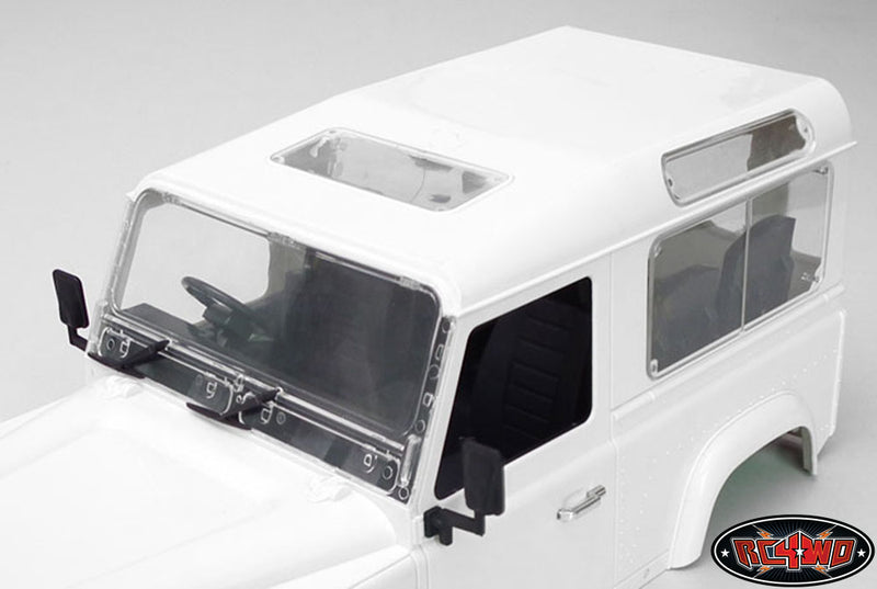 RC4WD Land Rover D90 (D110 front) Plastic Clear Window Set