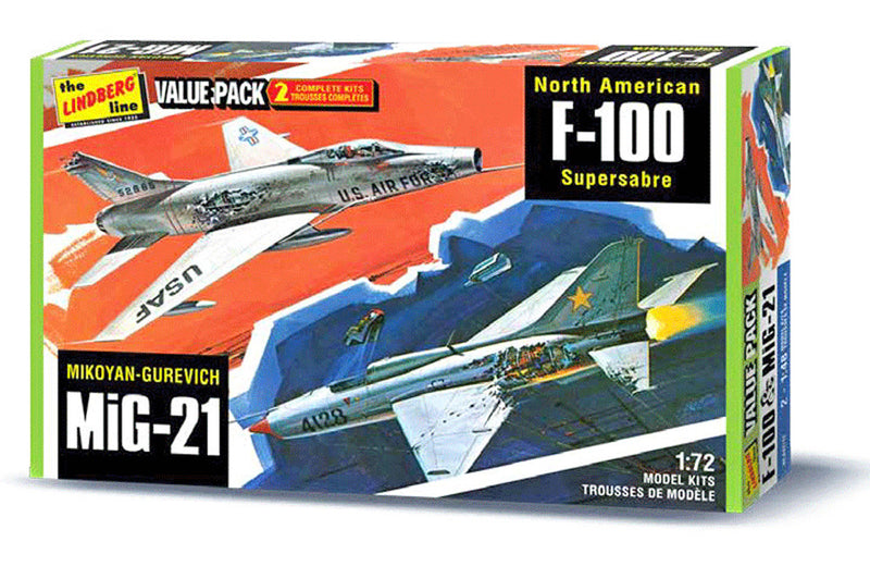 Lindberg 1:72 Scale 2 Pack Vietnam Era Fighters -LN432