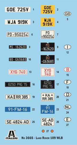 Italeri 1/24 Land Rover 109 LWB kit 3665