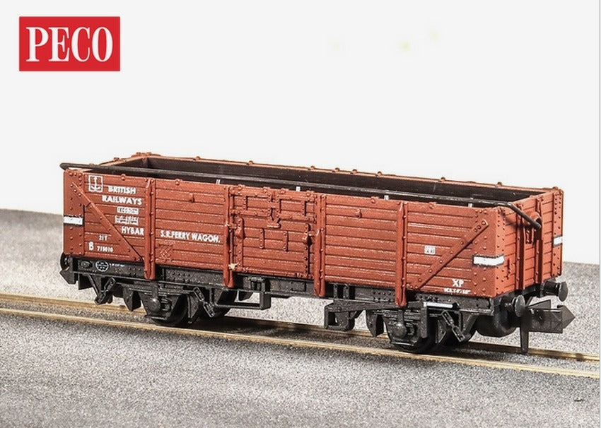 Peco NR-10B Open Wagon 15ft BR Ferry Hybar Bauxite