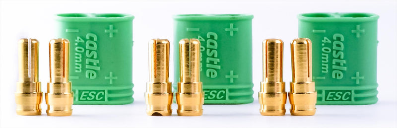 Castle Polarized Bullet Conn Male 4mm Pk3