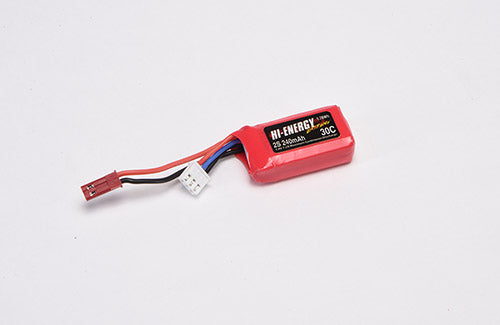 Hi-Energy 2S 240mAh 30C Li-Po - BEC Connector