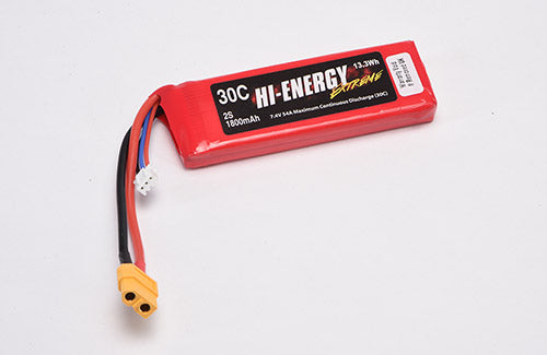 Hi-Energy 2S 1800mAh 30C XT60 Connector
