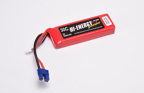 Hi-Energy 2S 2200mAh 30C EC3 Connector