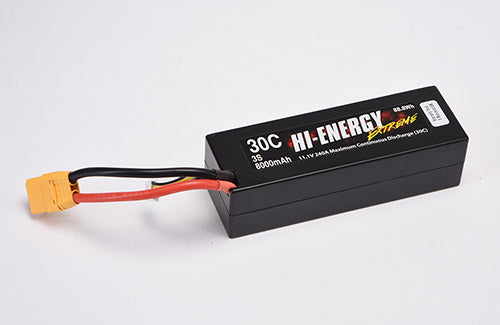 Hi-Energy 3S 8000mAh 30C Hardcase XT-90 Connector