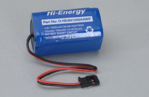 Hi Energy 4.8V 1200mAh Ni-MH Rx Pk Square