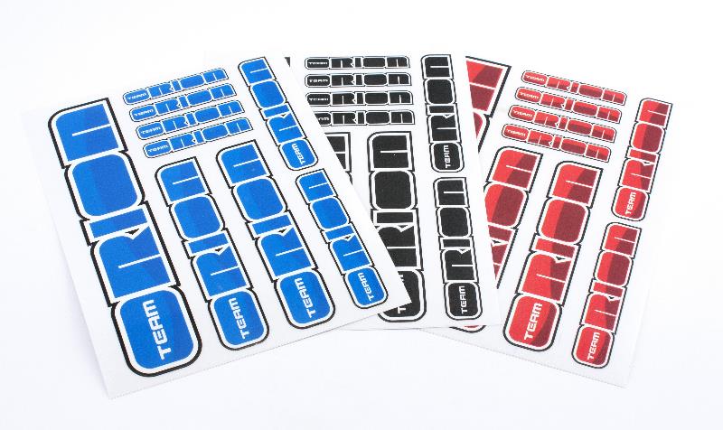 Orion TEAM ORION 2014 STICKER SHEET (3) RED-BLUE-BLACK