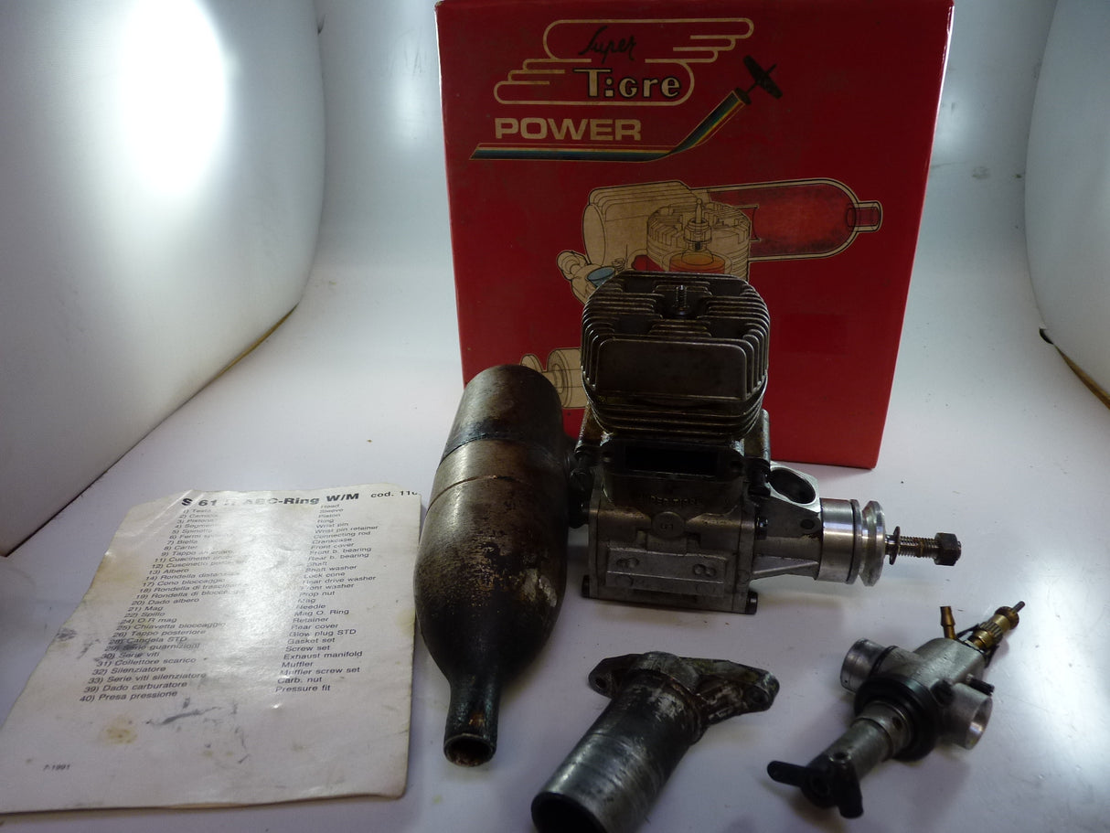 Second Hand Super Tigre S61 Heli ABC Ring wilth muffler