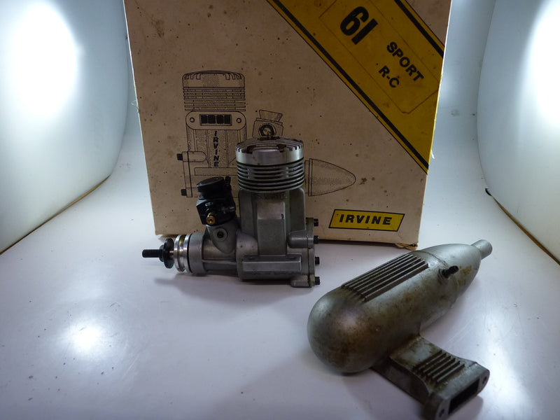 Second Hand Irvine 61 Ringed no needle engine for spares with silencer