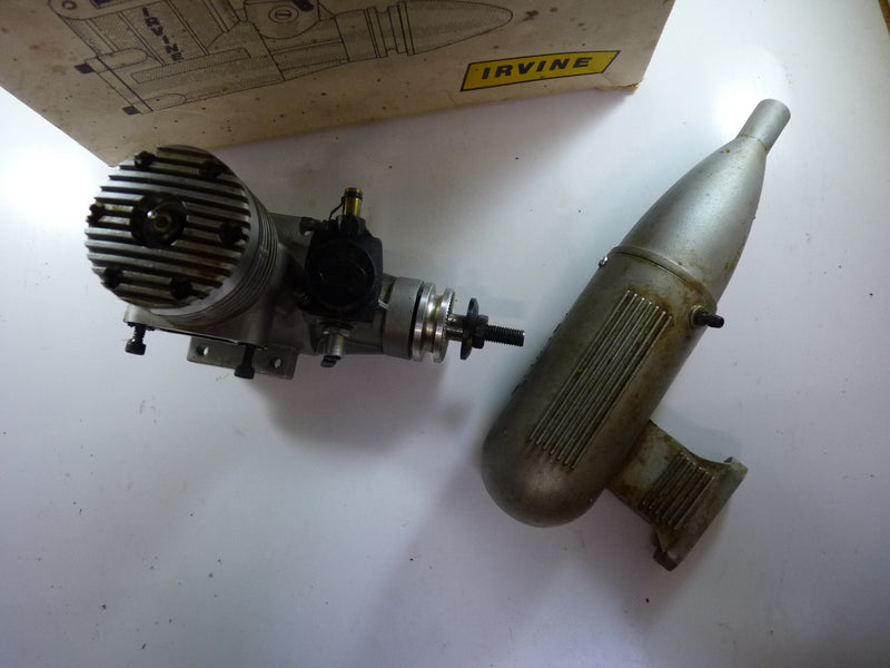 Second Hand Irvine 61 Ringed no needle engine for spares with silencer