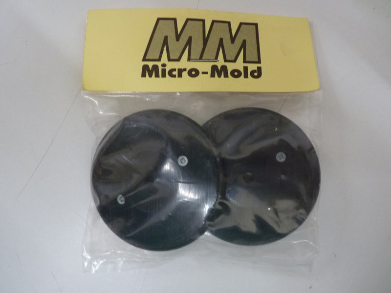 Micro Mold Vintage Profile Racing Wheels Black (2.5 Inch Hub Dia)