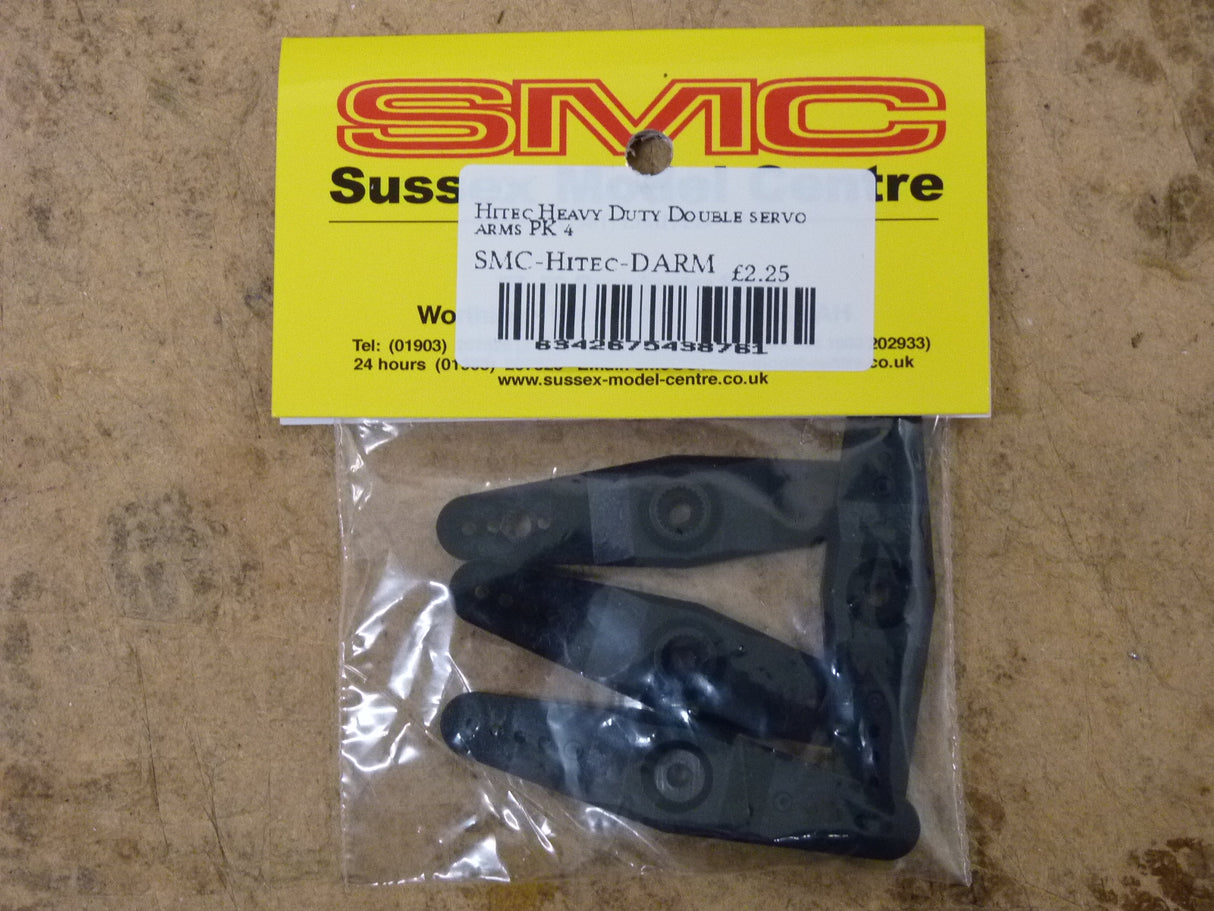 Hitec Heavy Duty Double servo arms PK 4 (box 4)