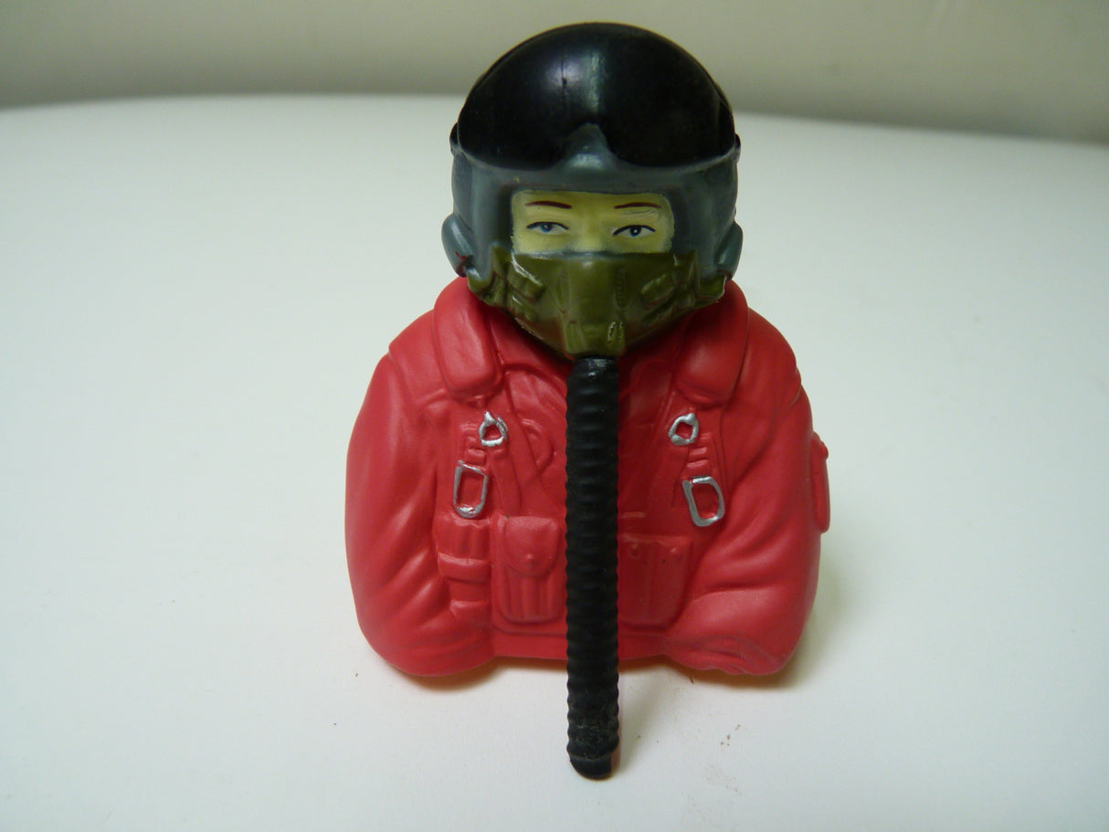 1:7 bust Jet pilots Fully Painted In Red Suit With Mask Hose