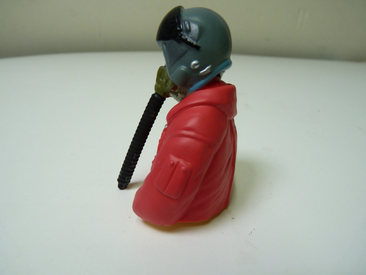 1:7 bust Jet pilots Fully Painted In Red Suit With Mask Hose