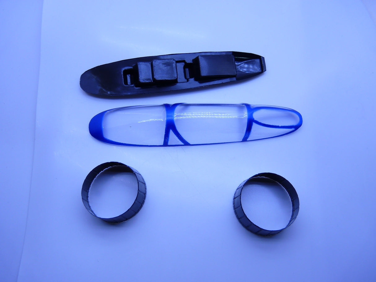 TOP GUN PARK-FLITE F-4E CANOPY PVC PARTS  (BLUE/YELL)