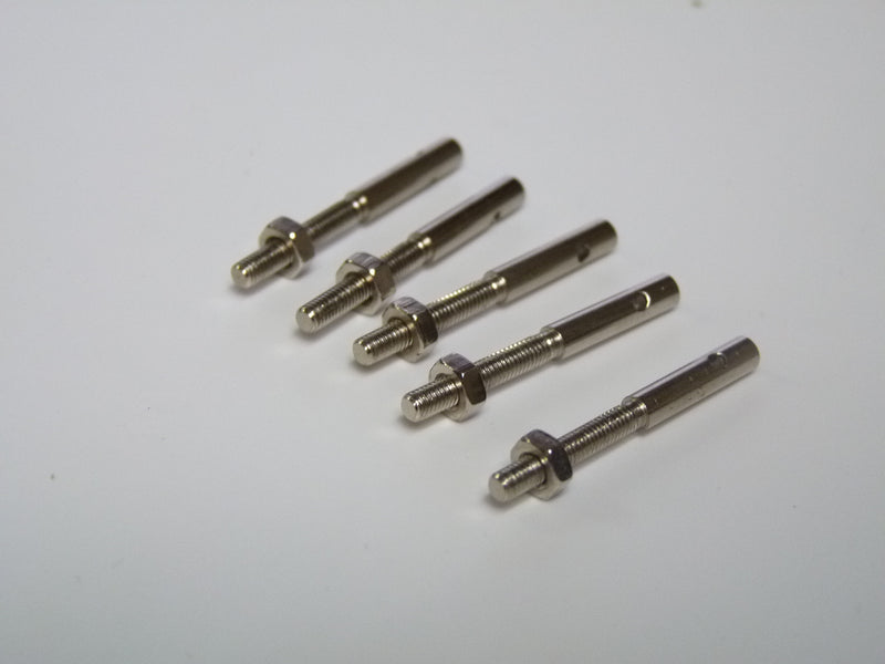 M2.5 Adapters with nut for 2.5mm carbon rod pk5