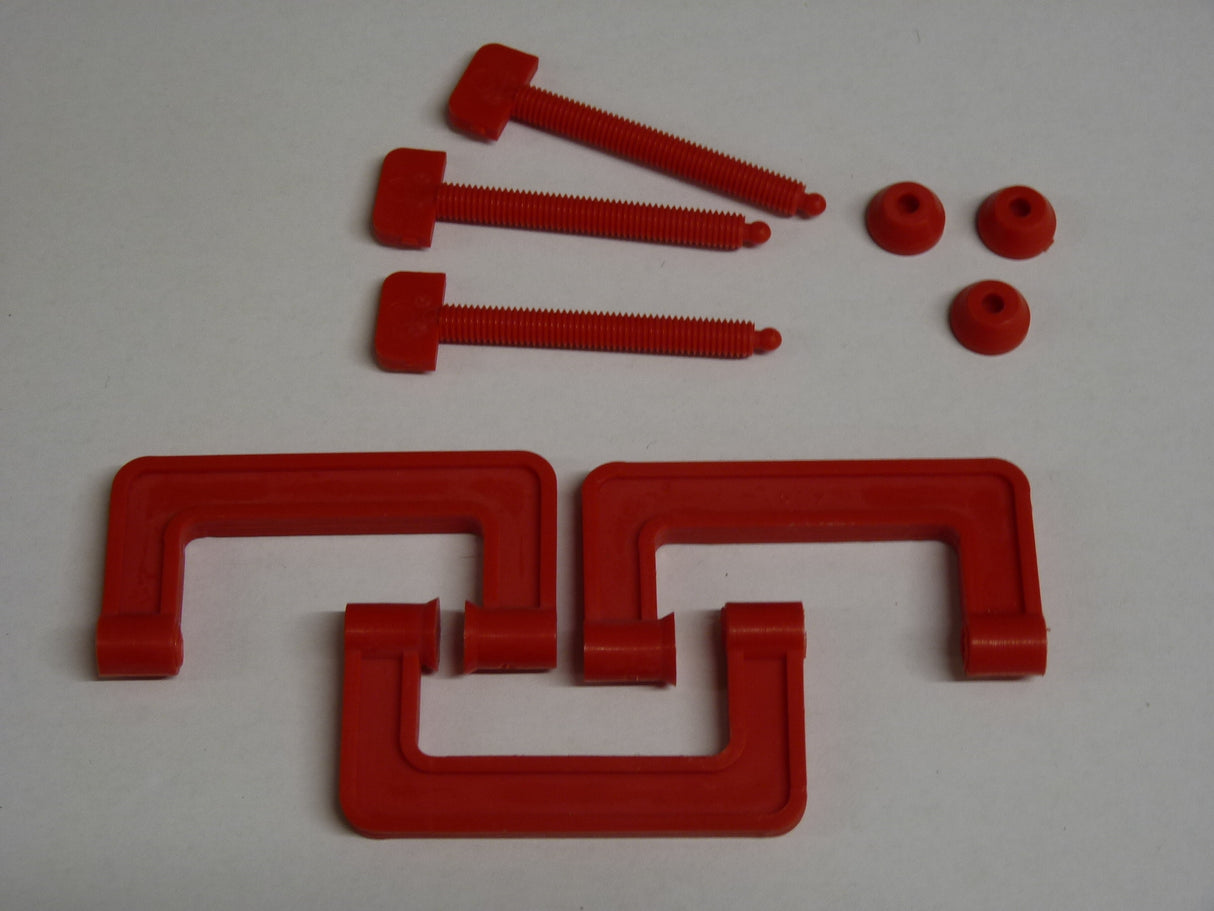 Plastic Hand Clamps - Small - Pack of 3 - Red