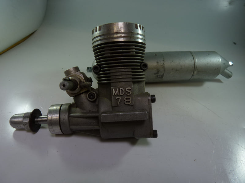 Second Hand engine Glow 2-stroke MDS 78 with silencer(BOX 64)