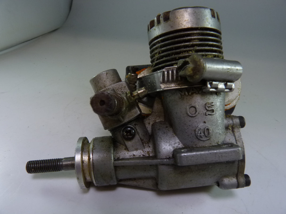 Second Hand OS Max 40 H engine with dustbin silencer (BOX 63