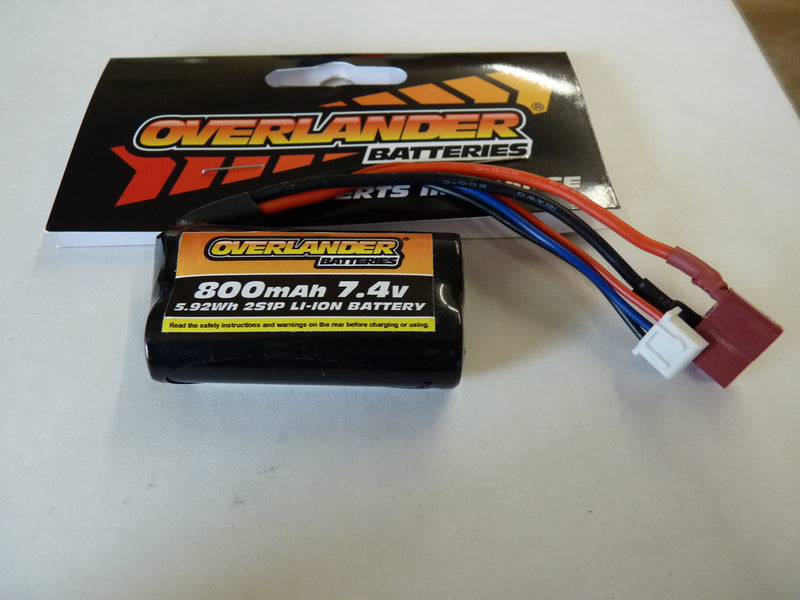 Overlander 800mAh 7.4V 2S 14500 Li-Ion Battery