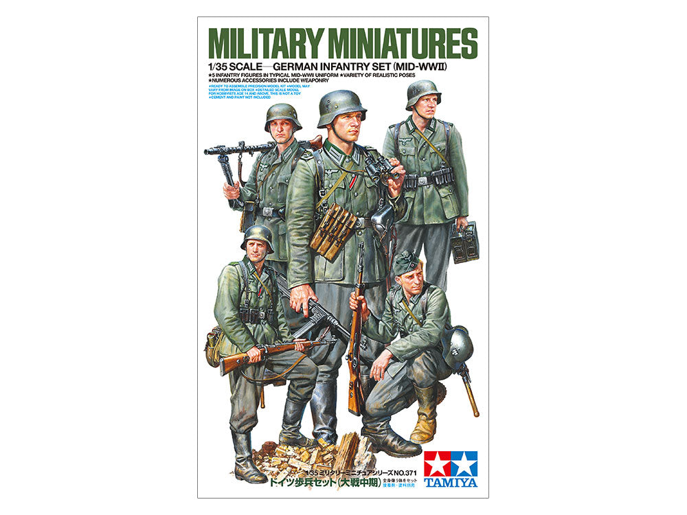 Tamiya 1/35 German Infantry Set (Mid-WWII) 35371