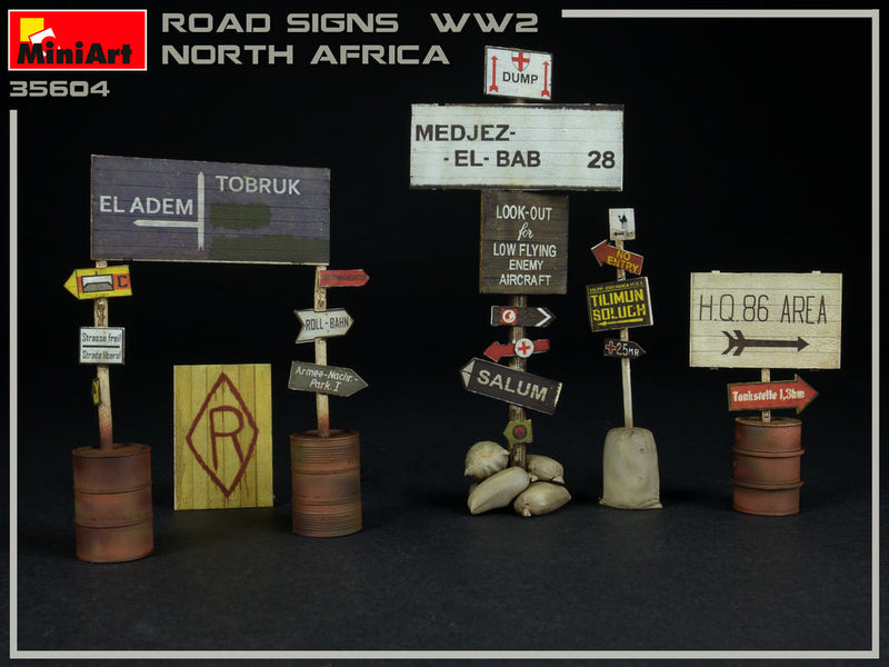 MiniArt 1/35 ROAD SIGNS WW2 NORTH AFRICA 35604