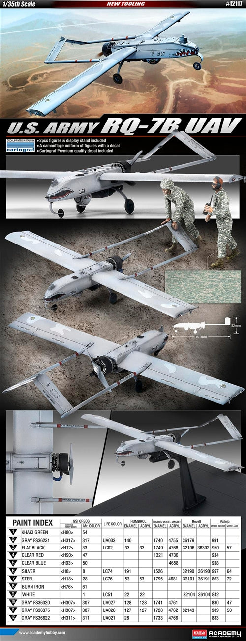 Academy 1/35 RQ-7B Shadow UAV US Army kit PKAY12117