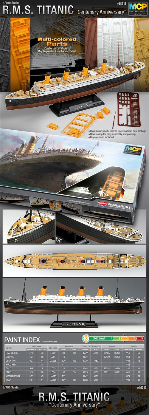 Academy 1:700 RMS Titanic Centenary Kit 14214