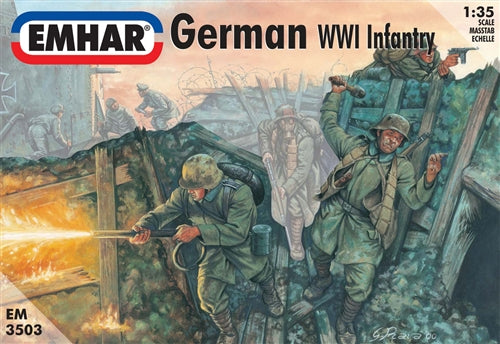 German Tank Crew & Infantry WWI Figures 1:35