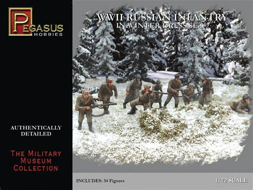 WWII Russian Infantry in Winter Dress Set 2 1:72