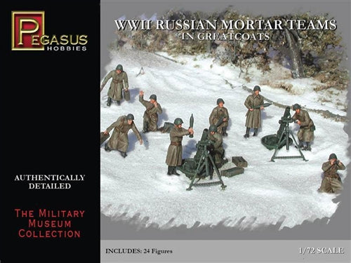WWII Russian Mortar Teams in Greatcoats 1:72