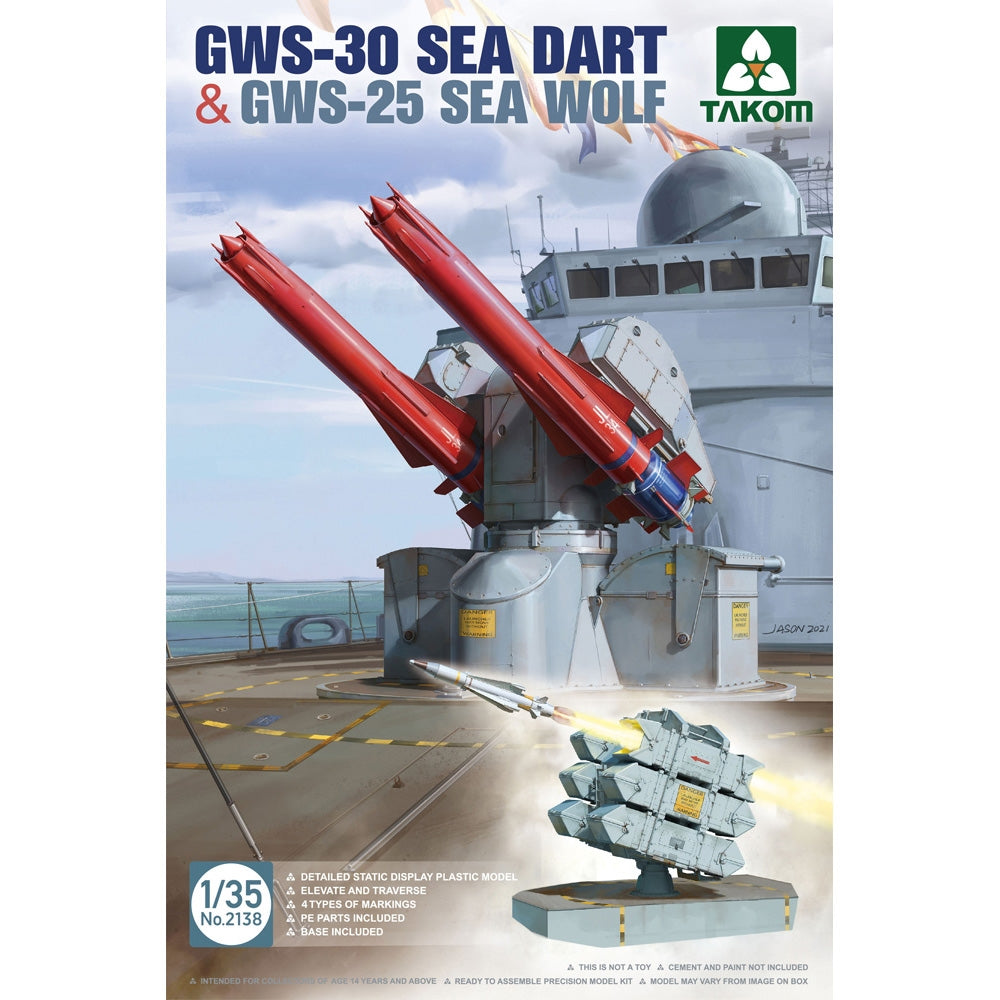 Takom 1/35 Royal Navy GWS-30 Sea Dart & GWS-25 Sea Wolf 02138