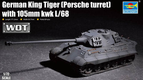 Trumpeter 1/72 German King Tiger (Porsche turret) w/ 105mm KwK L/68 07161